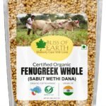 Bliss of Earth Organic Whole Fenugreek Seeds, Sabut Methi 1kg - Fast Shipping to USA & Canada
