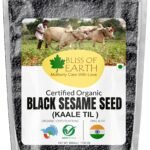 Bliss of Earth 500gm unhulled Black Sesame Seeds, Kaale Til, Fresh & Organic Fully Fiber Rich Great for Cooking & Baking - Fast Shipping to USA & Canada