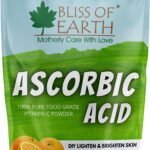 Bliss of Earth Ascorbic Acid Powder Pure Food Grade Vitamin-C Rich Powder boost immunity, Skin,face, Cosmetic & DIY Products 226GM - Fast Shipping to USA