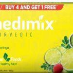 Medimix Ayurvedic Lime with Moringa Bathing Bar Soap 125g (Buy 4, Get 1 Extra Combo Pack) | Refreshed & Nourished Skin | Shop Herbal | Natural | Paraben-free & Sulphate-free | 100% Vegan - Fast Shipping to USA & Canada