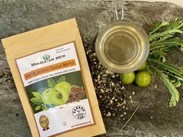 Himalayan Brew Kangra Pure Amla Indian Gooseberry Green Tea Lemon Cumin Zeera Pink Salt - Fast Shipping to USA & Canada