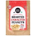 Urban Platter Roasted Unsalted Peanuts, 1Kg [Grade A Peanuts, Groundnut, Singdana, Skin Removed, Vacuum Packed, Fresh, Product of Bharuch] - Fast Shipping to USA & Canada