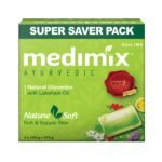 Medimix Ayurvedic Natural Glycerine Bathing Soap With Lakshadi Oil For Soft, Supple & Moisturised Skin 125g (Combo Pack of 3) | Natural | Herbal | Paraben-free & Sulphate-free | 100% Vegan - Fast Shipping to USA & Canada
