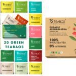 TEABOX - 100% Natural Immunity Boosting Green Tea Trial Pack & Ashwagandha Green Tea Bags 25 Pieces, For Immunity Boosting & Improved Memory, Whole Leaf, Natural Ashwagandha & Cardamom, 2 Free Samples - Fast Shipping to USA & Canada