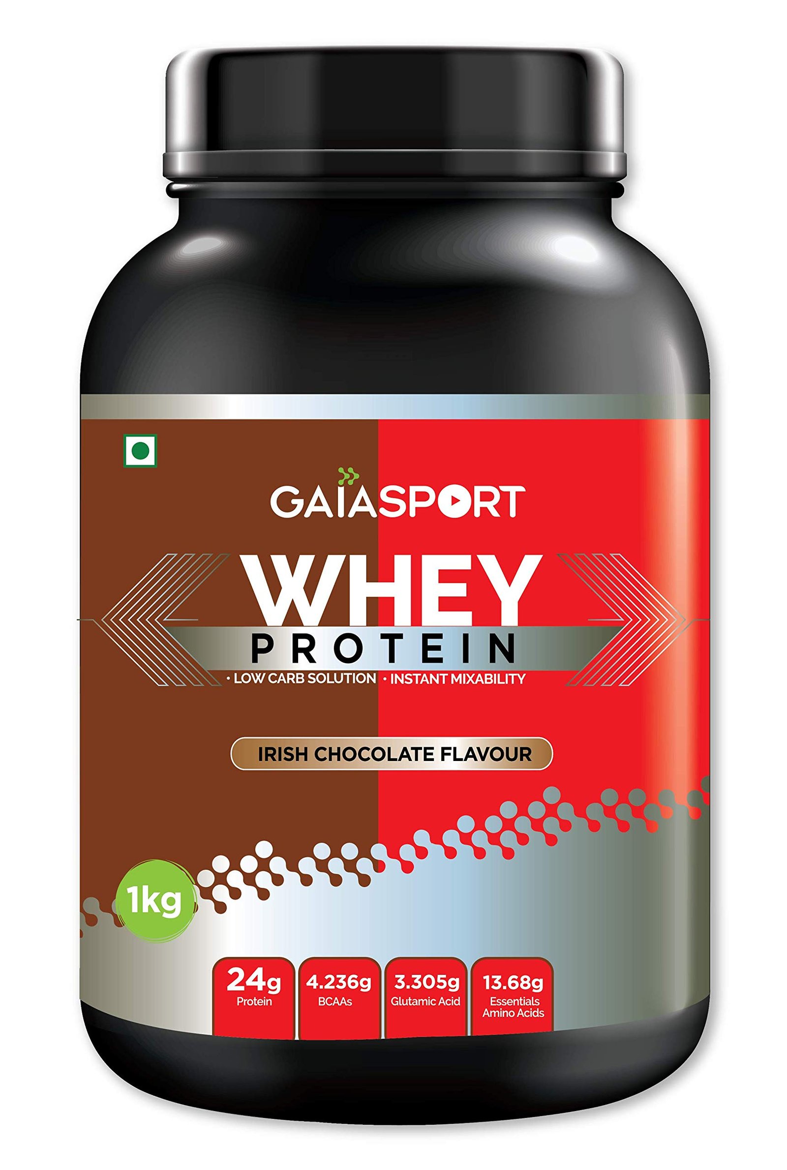 Version 1.0.0 GAIA Sport Whey Protein Irish Chocolate Flavor 1 KG - Fast Shipping to USA - Image 1