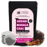 the tea trove Assam Masala Tea Bag 50Pcs | 100% Organic Spices Cinnamon, Cardamom, Clove And Ginger For Rich And Flavorful Hot Masala Chai Tea Bags - 125 Gm - Fast Shipping to USA & Canada