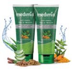 Medimix Ayurvedic Anti Pimple Face Wash 100ml (Combo pack of 2) | With Neem, Aloe Vera, and Turmeric | Helps reduce & prevent pimples | Natural | Herbal | Paraben-free | Soap-free | SLES-Free - Fast Shipping to USA & Canada