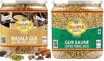 Dhampurgreen Chai Masala With Gur And Gur Saunf Combo, 500G - Fast Shipping to USA & Canada