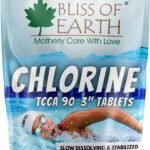 Bliss of Earth Japanese Chlorine Tablets 3" Size for Clean & Clear Swimming Pool, Kills Bacteria & Stops Algae, Pool Disinfectant 10 Chlorine Tablets 10x200gm - Fast Shipping to USA