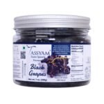 Tassyam Exotic Dehydrated Black Grapes 200g Jar | Seedless Ultra Rare Kishmish - Fast Shipping to USA & Canada