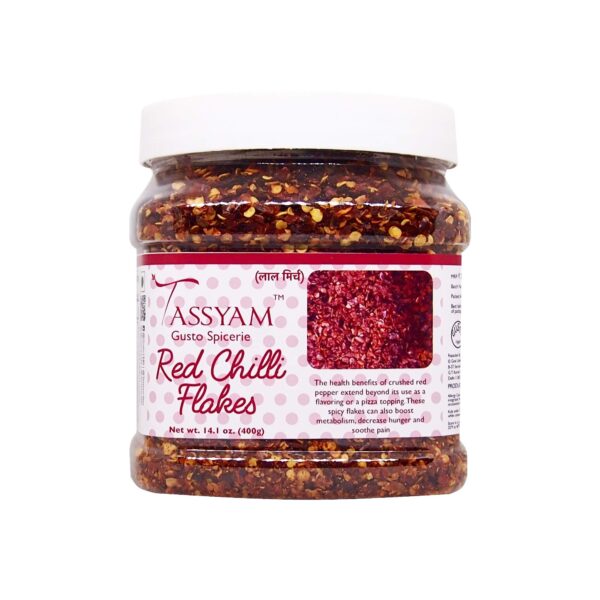Tassyam Red Chilli Flakes 400g | Jumbo Pack - Fast Shipping to USA & Canada