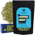The Tea Trove Organic Peppermint Tea Loose Leaf with Loose Tea Filter helps with digestion | Steep as Hot Gas relief Tea or Iced Mint Tea | Caffeine Free (25 Gm, 25 Cups) - Fast Shipping to USA & Canada