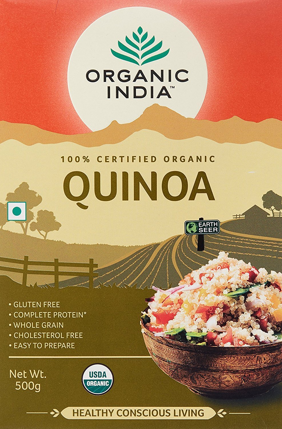 Version 1.0.0 ORGANIC INDIA Quinoa Nutritious Food (500 Gm) - Pack Of 2 - Fast Shipping to USA & Canada - Image 1