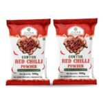 Jivika Guntur Red Chilli Powder | Lal Mirchi Powder | Red Hot Chilli | No added Flavours and Colours | 500g (Pack Of 2) - Fast Shipping to USA & Canada