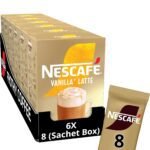 Nescafe Cafe Menu Latte Vanilla, 185g (Pack of 8) - Fast Shipping to USA & Canada