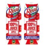 DABUR Real Activ 100% Apple Juice with No Added Sugar or Preservatives -1L (Pack of 2) - Fast Shipping to USA & Canada