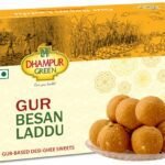 Dhampurgreen Gur Besan Laddu Ladoo, 500 grams | Indian Sweets | Gur Mithaai | Jaggery Sweets | Laddo Mithai Sweets Gift Box | Besan Sweet - Fast Shipping to USA & Canada