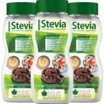 Bliss of Earth Stevia Powder, Organic Sugar Free Zero Calorie Sweetener Diabetic and Keto Friendly 99.8% Purity Vegetarian Gluten Free Quick Dissolve 200g Jar Pack of 3 - Fast Shipping to USA & Canada
