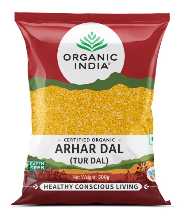 ORGANIC INDIA Organic Arhar Dal(Tur Dal) 500g - Fast Shipping to USA & Canada