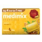 Medimix Ayurvedic Tumeric & Argan Oil Bathing Bar, 125 g (4 + 1 Offer Pack) - Fast Shipping to USA & Canada