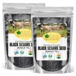 Bliss of Earth 2x1kg unhulled Black Sesame Seeds, Kaale Til, Fresh & Organic Fully Fiber Rich Great for Cooking & Baking - Fast Shipping to USA & Canada