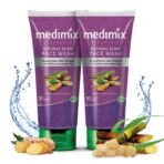 Medimix Ayurvedic Natural Glow Face Wash for youthful and glowing skin | With Sugarcane and Ginger | 100 ml (Pack of 2) - Fast Shipping to USA & Canada