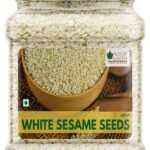Bliss of Earth Organic Sesame Seeds 600 gm White For Eating, Raw Til Seeds - Fast Shipping to USA & Canada