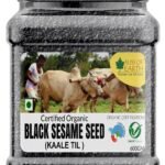 Bliss of Earth 600gm unhulled Black Sesame Seeds, Kaale Til, Fresh & Organic Fully Fiber Rich Great for Cooking & Baking - Fast Shipping to USA & Canada