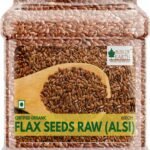 Bliss of Earth Organic Flax Seeds, 600g Pack, Raw Whole Flaxseed for Cooking and Baking, High in Omega-3 Fatty Acids, Gluten-Free, Non-GMO, Rich Source of Fiber and Protein, Superfood for Health - Fast Shipping to USA & Canada