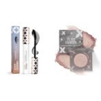 Just Herbs Serum Infused Volume Boost Mascara Highly Pigmented Waterproof Long Lasting 8ml & Just Herbs Lumi Glow Pressed Highlighter for Face Makeup Shea Butter + Vitamin C, 3.5 g (The Moon) - Fast Shipping to USA & Canada - Image 2