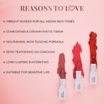 Just Herbs Ayurvedic Creamy Matte Half-Size Lipstick Kit - Peachy Pink Coral & 1.8gm x 3 - Fast Shipping to USA & Canada - Image 6