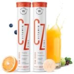 Wellbeing Nutrition Vitamin C + Zinc | Natural and Organic Immunity Booster | 100% RDA | 1000mg Vitamin C (32 Effervescent Tablets)