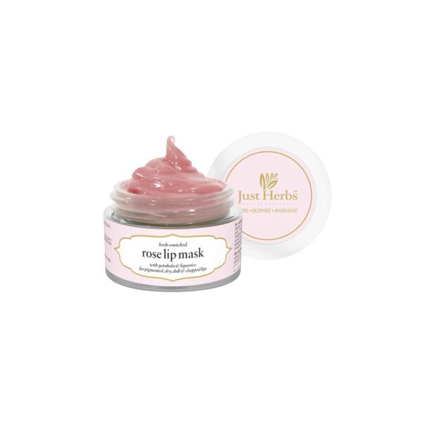 Just Herbs Ayurvedic Lip Mask, Balm For Dark, Dry & Pigmented Lips - Vegan Lip Mask For Men & Women 15gm - Fast Shipping to USA & Canada