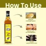 Nutriorg Organic Mustard & Sesame Oil ( Pack of 2* 500 ml) | Cold Pressed | Wooden Pressed | Essential Cooking Purpose | Unrefined | Natural Filtration for Nutrients Retention | Hair & Skin Care - Fast Shipping to USA & Canada - Image 7