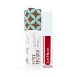Just Herbs Ayurvedic Creamy Matte Long Lasting Liquid Lipstick, Lightweight & Hydrating Lip Colour with Liquorice & Sweet Almond Oil - Hibiscus Red - Fast Shipping to USA & Canada