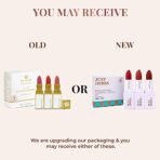 Just Herbs Ayurvedic Creamy Matte Half-Size Lipstick Kit - Peachy Pink Coral & 1.8gm x 3 - Fast Shipping to USA & Canada - Image 3