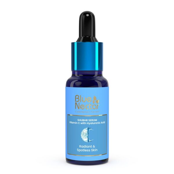 Blue Nectar Plant Based Vitamin C Face Serum for Glowing Skin 100 Natural Hyaluronic Acid Serum Ayurvedic Serum for Women Men 9 Herbs 30 ml - Fast Shipping to USA & Canada