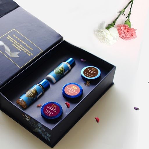 Blue Nectar Beauty Gift Box for Women & Men | Premium Face Care Combo of Face Wash, Cream, Scrub, Lip Balm & Moisturizing Face Lotion | Gift for Birthday & Anniversary | Pack of 5 - Fast Shipping to USA & Canada