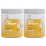 Wellbeing Nutrition Glow Collagen with Glutathione | Collagen Supplements for Women & Men | Marine Collagen Powder with SkinAx?, Resveratrol, Bromelain & Goji Berry | 250g - Pina Colada Flavor