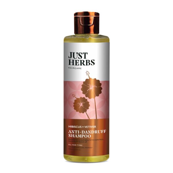 Just Herbs Ayurvedic Anti-Dandruff Shampoo For Strong & Bouncy Hair For Men & Women- Sls & Paraben Free- 200 ml - Fast Shipping to USA & Canada