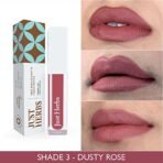 Just Herbs Ayurvedic Creamy Matte Long Lasting Liquid Lipstick, Lightweight & Hydrating Lip Colour with Liquorice & Sweet Almond Oil - Dusty Rose - Fast Shipping to USA & Canada - Image 4
