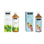 Kapiva Wild Amla Juice 1L Suitable for healthy Hair & Skin Detox juice for weight loss Natural Source of Vitamin C & Kapiva Triphala Juice 100% Ayurvedic Relieves Constipation No Added Sugar, 1L - Fast Shipping to USA & Canada