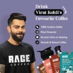 Rage Coffee - Silk Blend Assorted Sachets, Pack of 15 (3 Classic, 4 Creamy Hazelnut, 4 Vanilla Velvet & 4 Belgian Chocolate) + Multi-purpose Shaker 400 ml & Frother - Fast Shipping to USA & Canada - Image 3