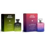 Just Herbs Intense Oud Green EDP Perfume Spray for Men Long Lasting Fragrance - 50 ml & Just Herbs Refreshing Balsam Breeze EDP Perfume for Men Long Lasting Fragrance - 50 ml - Fast Shipping to USA & Canada