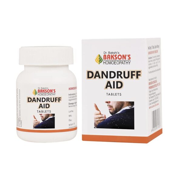 Dr. Bakshi's BAKSON'S HOMOEOPATHY DANDRUFF AID TABLETS - 75 TAB - Fast Shipping to USA