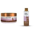 Just Herbs Anti Hairfall Natural Hair Mask With Castor & Black Onion Seed- 200Gm & Castor Conditioner For Damaged Hair With Onion Black Seed Oil & Bhringraj For Hair Growth-100 Ml Combo, 1 Count - Fast Shipping to USA & Canada