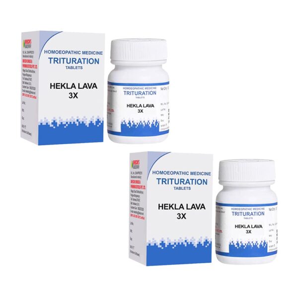 Dr. Bakshi's BAKSON'S HOMOEOPATHY HEKLA LAVA -3X TABLETS (100 UNITS) - Pack of 2