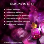 Just Herbs Garnet Glory Attar Roll On Perfume | Premium Ittar Gifts | 18+ Hour Long Lasting Fragrance with Saffron. Cinnamon, Oud and Sandalwood for Men and Women 10ml - Fast Shipping to USA & Canada - Image 4