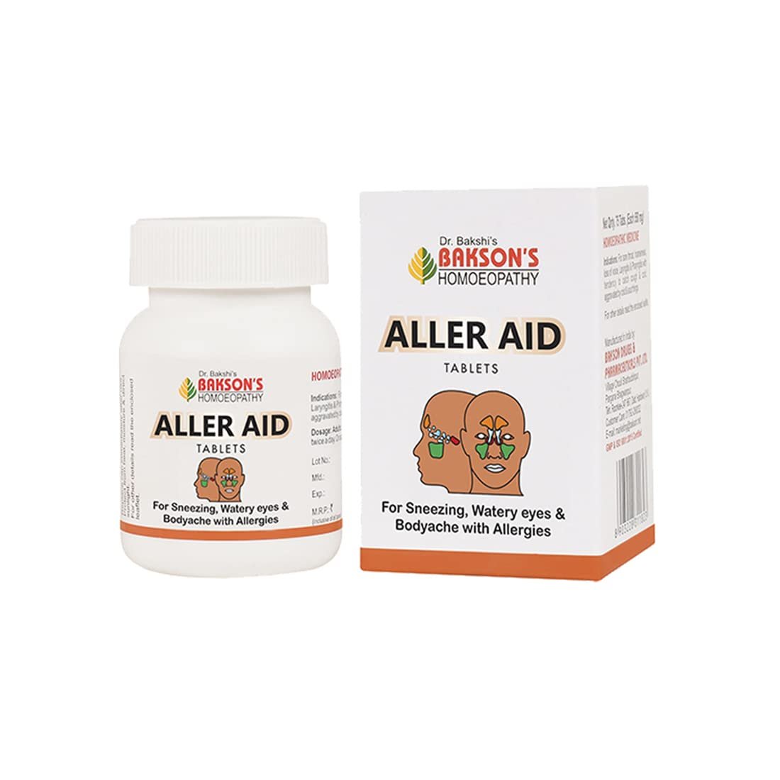 Version 1.0.0 Dr. Bakshi's BAKSON'S HOMOEOPATHY Aller A -75 Tablets - Fast Shipping to USA - Image 1