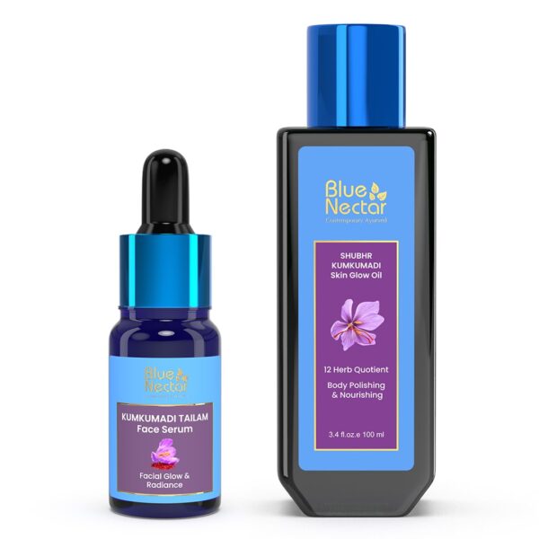 Blue Nectar Kumkumadi Tailam & Kumkumadi Oil for Glowing Skin - Fast Shipping to USA & Canada